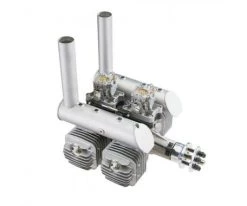 DLE Engines DLE-222 222cc 4-Cyl Gas Engine with Electronic Ignition and Mufflers